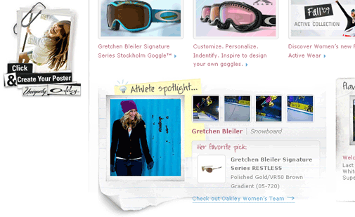 Oakley Uniquely Women Website