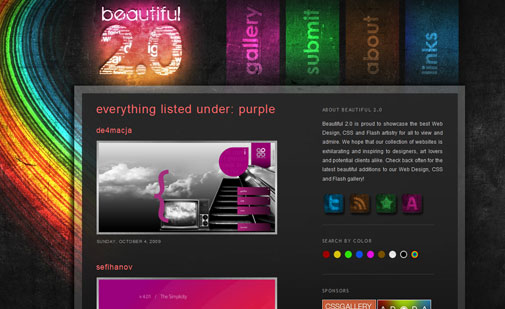 Beautiful 2.0 Colourful Website Design