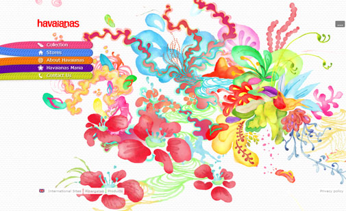 Havaianas Colourful Website Design