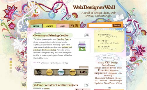 Web Designer Wall Colourful Website